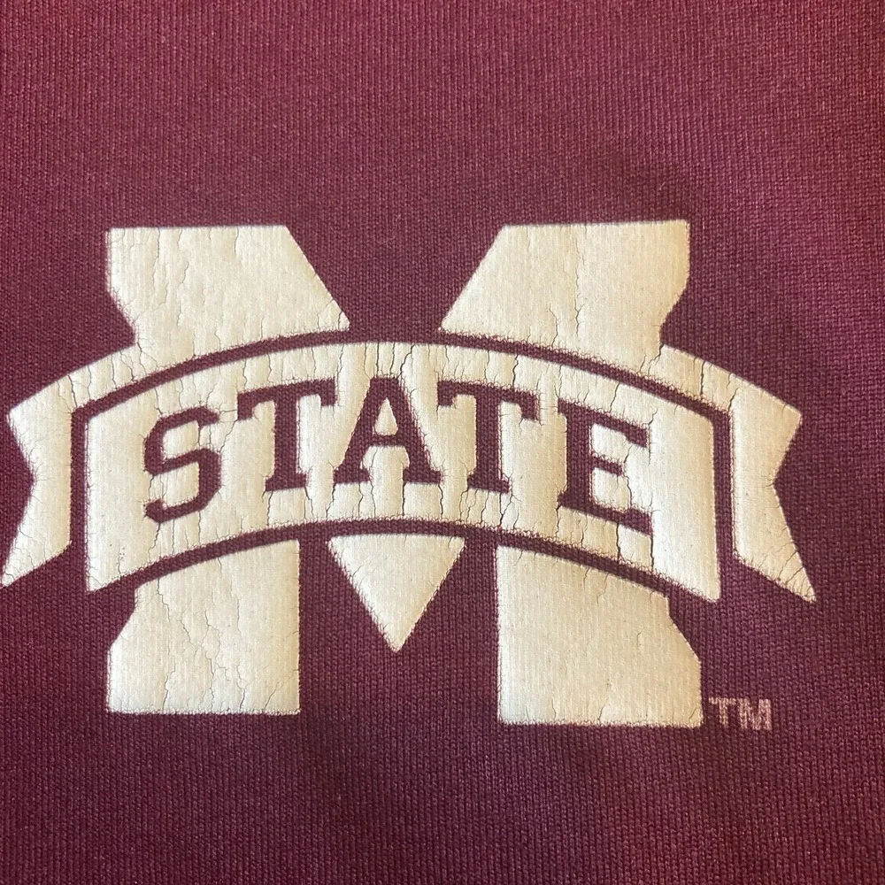 Adidas Mississippi State Bulldogs Climalite Shirt Mens‎ L Maroon Performance